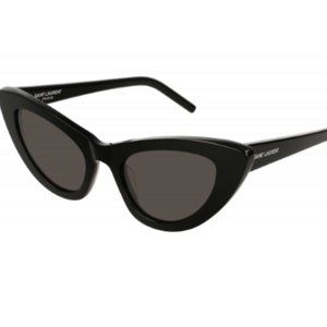 Saint Laurent Womens Lily SL213 SL/213 001 Black Fashion Cat Eye Sunglasses 52mm